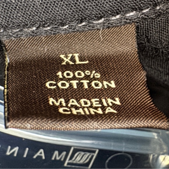 Tasso Elba Men’s XL Black Cotton Short Sleeve Button Shirt - Picture 4 of 5